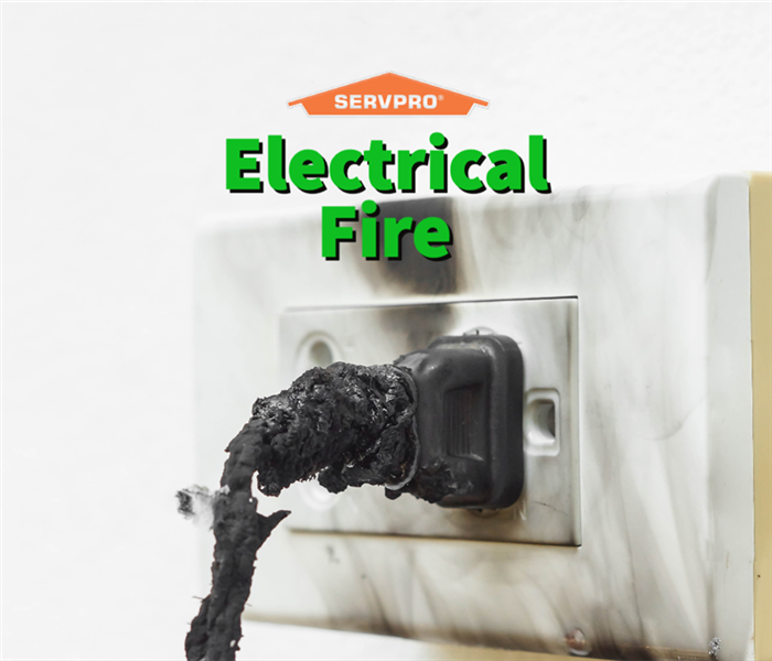 A fire caused by a faulty electrical outlet